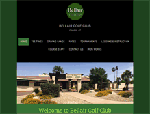 Tablet Screenshot of bellairgolf.com